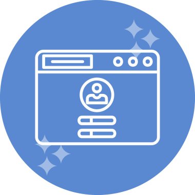 Günlük Kaydı Web simgesi, vektör illüstrasyonu