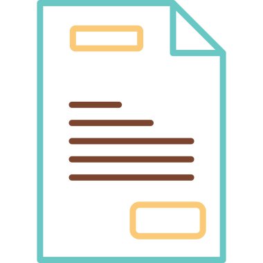 belge simgesi, vektör illüstrasyonu basit tasarım