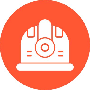 Kask simgesi, vektör illüstrasyonu basit tasarım