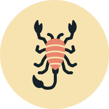 Akrep simgesi, basit vektör illüstrasyonu 