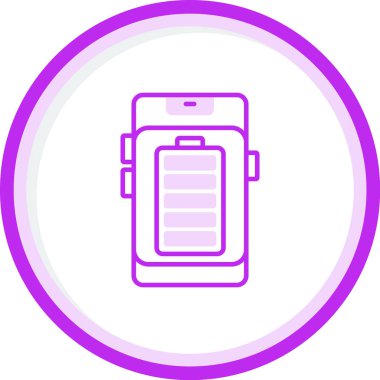 Tam mobil pil vektör çizimi