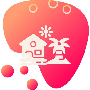 Plaj simge vektör çizim 