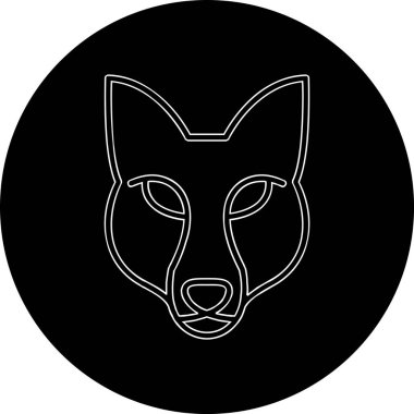 Fox Web simgesi, vektör illüstrasyonu