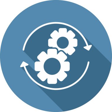 Otomasyon web simgesi, vektör illüstrasyonu