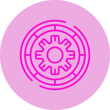 Görev yerine getirilen simge vektör illüstrasyonu         