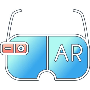 Gözlüklü. Web simgesi basit illüstrasyon            