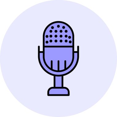 mikrofon simgesi vektör illüstrasyonu 