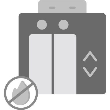 Asansör simgesi, vektör illüstrasyonu basit tasarım