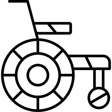 Tekerlekli. Web simgesi basit illüstrasyon