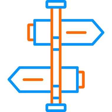 Bir sokak işaretinin vektör illüstrasyonu