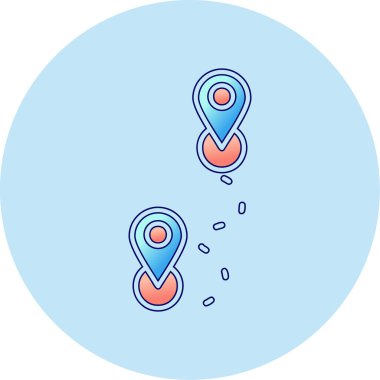Rotadan. Web simgesi basit illüstrasyon