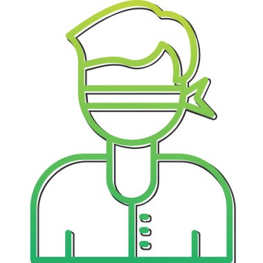 Gözleri bağlı bir adam. Web simgesi vektör illüstrasyonu