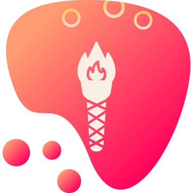 Meşalede yanan alev.