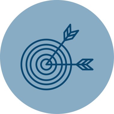 Oklu hedef. Web simgesi basit illüstrasyon 