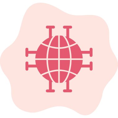 Dünya çapında web simgesi vektör illüstrasyonu               