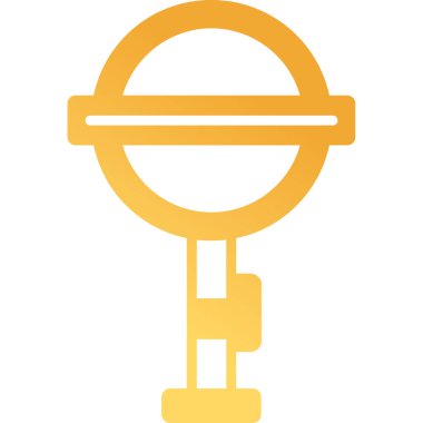 Yer altı işareti web simgesi, vektör illüstrasyonu