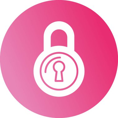 kilit düz simge vektör çizim