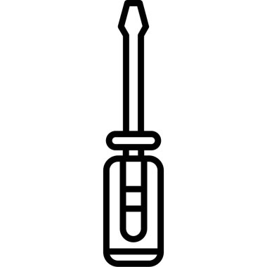 tornavida simgesi. Web için tornavida simgesinin karikatür çizimi