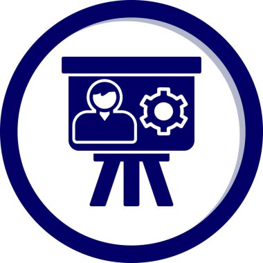 Proje Yönetimi düz simge vektör çizimi 