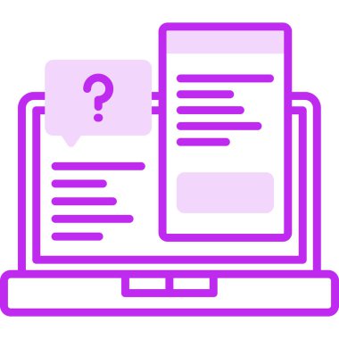 Quiz web simgesi vektör illüstrasyonu