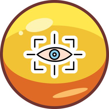 vizyon web simgesi, vektör illüstrasyonu 