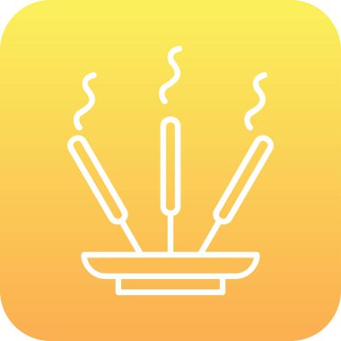 Tütsü çubukları simgesinin web çizimi