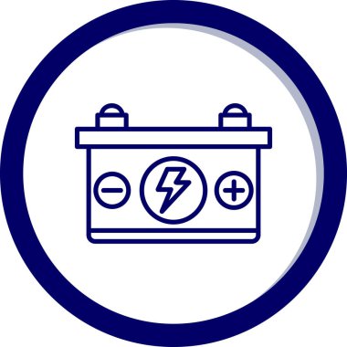 Araba pil simgesi, vektör çizim 