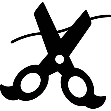 Makas. Web simgesi basit illüstrasyon 