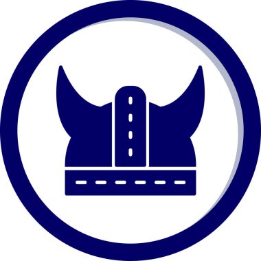 Viking Miğfer simgesi, vektör illüstrasyonu basit tasarım