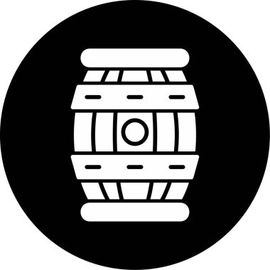 Namlu simgesi, vektör illüstrasyonu basit tasarım