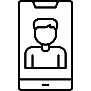 akıllı telefon simgesi basit vektör illüstrasyonu