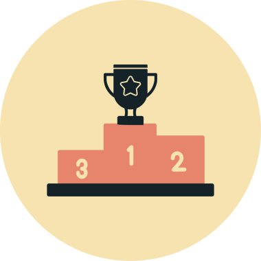 Kazanan kupa ikonu. özet çizimi 