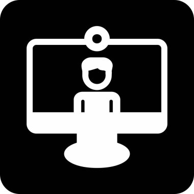 Video Arama simgesi, düz tasarım