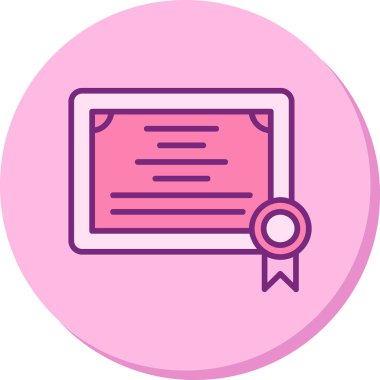 Sertifika. Web simgesi basit tasarım