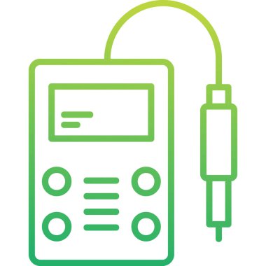 Biyoloji ph metre simgesi, vektör illüstrasyonu 