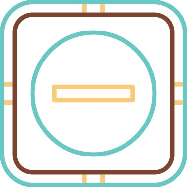 Eksi İşaret Ağı simgesi, vektör illüstrasyonu