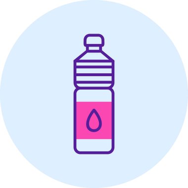 Su şişesi. Web simgesi basit illüstrasyon