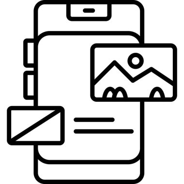 Fotoğraf Simgesi Basit Vektör İllüstrasyonu