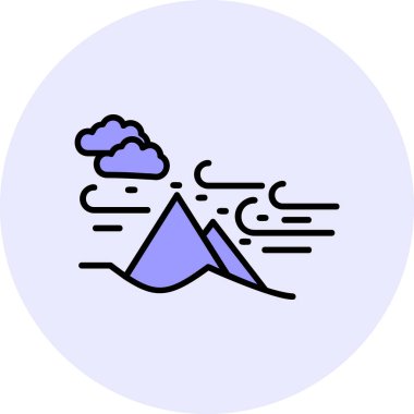 Kum fırtınası web simgesi, vektör illüstrasyonu