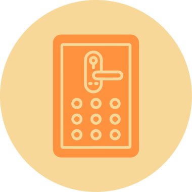 Akıllı kilit. Web simgesi basit illüstrasyon