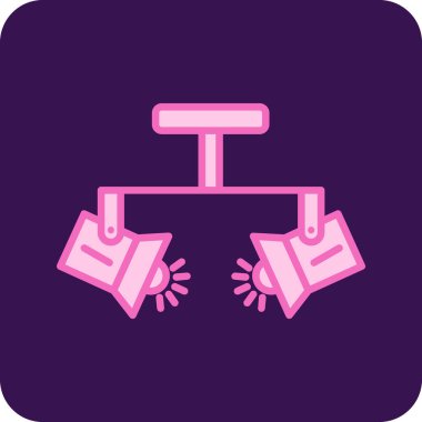 Spotlight simgesi, web basit illüstrasyon