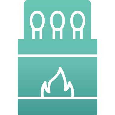 Kibrit. Web simgesi basit illüstrasyon 