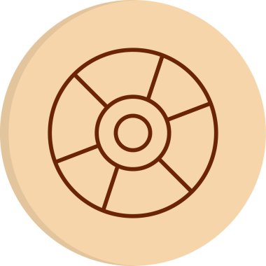 cd disk simgesi, vektör illüstrasyonu basit tasarım