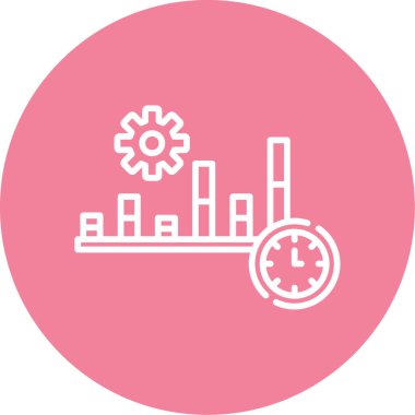  Üretim düzlüğü simgesi, vektör illüstrasyonu