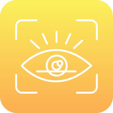 retina tarama simgesi, vektör illüstrasyonu 