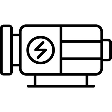Vektör illüstrasyonu, Motor simgesi biçimi         