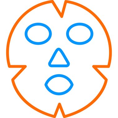 Yüz maskesi web simgesi, vektör illüstrasyonu