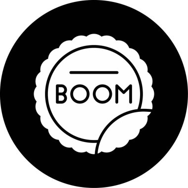 Boom web simgesi, vektör illüstrasyonu