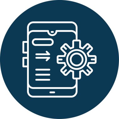 Mobil Ayarlar ikon vektör çizimi