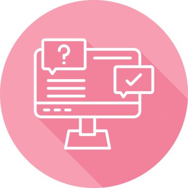 Quiz web simgesi vektör illüstrasyonu